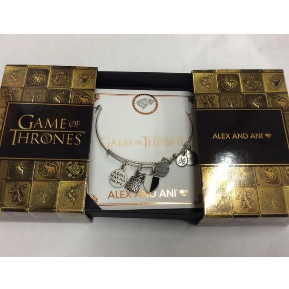 Alex and Ani GAME OF THRONES Arya Stark Bangle Bracelet Rafaelian Silver - Picture 1 of 4